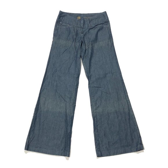 Outback Red Womens Size 0 Flare Wide Leg Denim Blue Jeans - Picture 1 of 8